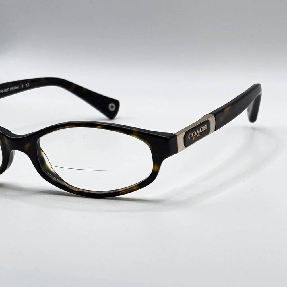 Dark Academia Eyeglasses Coach Kinslee HC 6037 51mm Dark Tortoise Acetate Gold